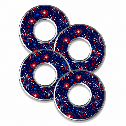 Blue 4th of July Firework Washers Toss Game Set