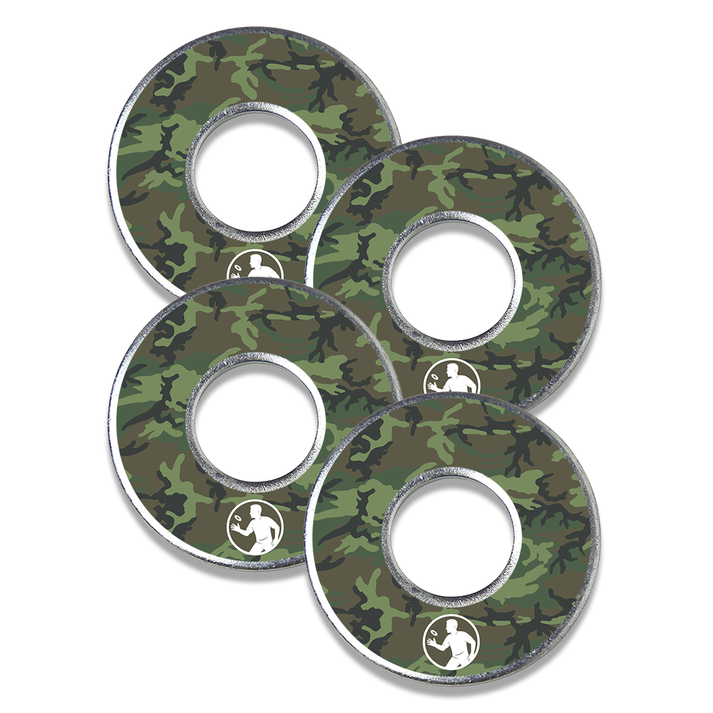 Camo metal washers for washer toss game by Throw Washers