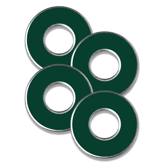 Forest Green metal washers for washer toss game by Throw Washers