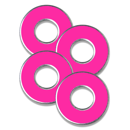 Hot pink metal washers for washer toss game by Throw Washers