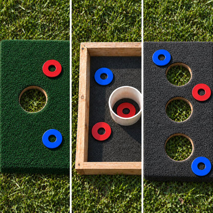 Red & Blue Powder-Coated Replacement Washers for Washer Toss Game, 8 Pack