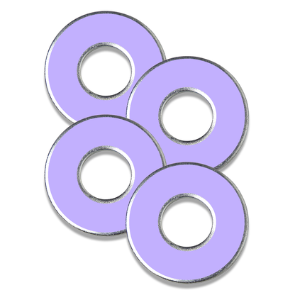 Purple metal washers for washer toss game by Throw Washers