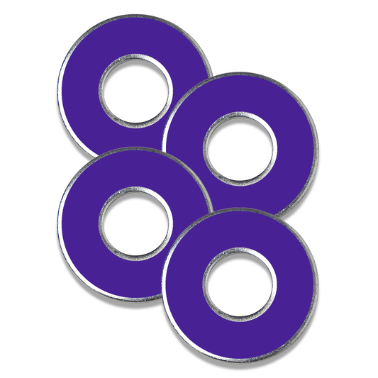 Royal purple metal washers for washer toss game by Throw Washers
