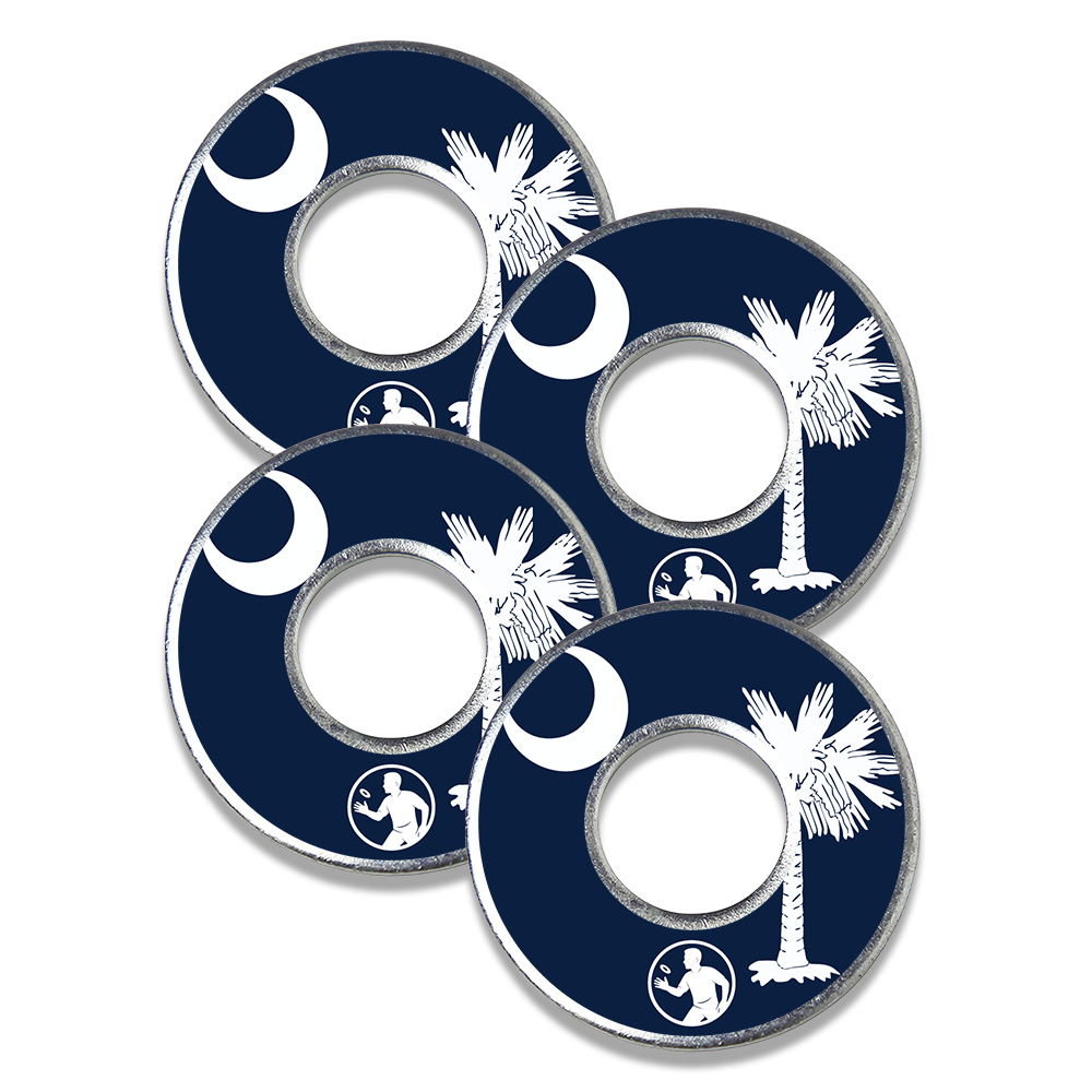 South Carolina themed metal washers for washer toss game by Throw Washers